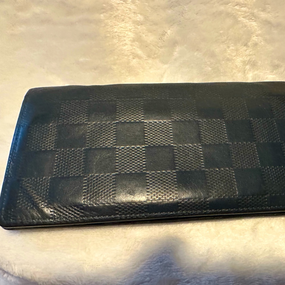 Louis Vuitton Dark Blue Damien Patterned Leather Long Wallet